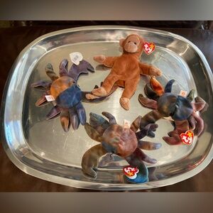 Lot of 4 Beanie Babies from 1995-1996 Claude and Bongo